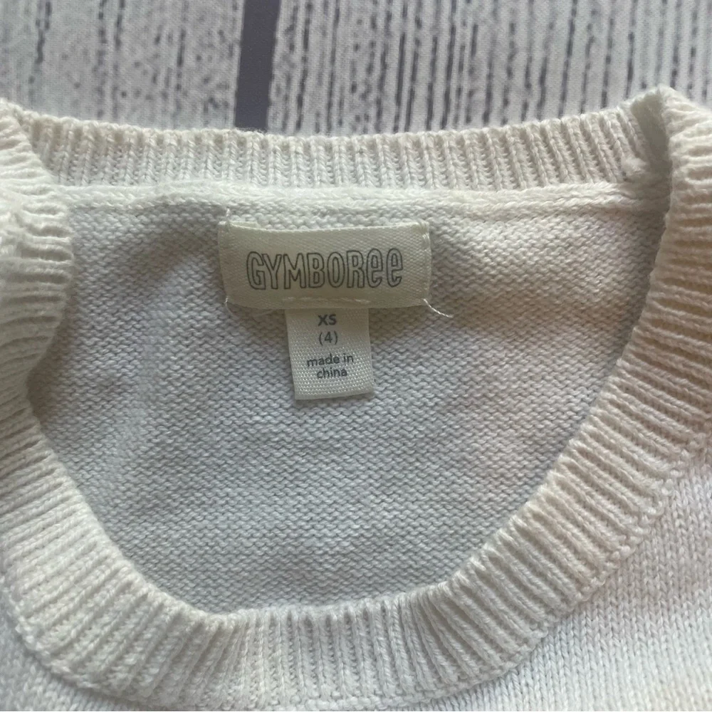 Gymboree Cream Striped Sweater Dress Size XS (4)